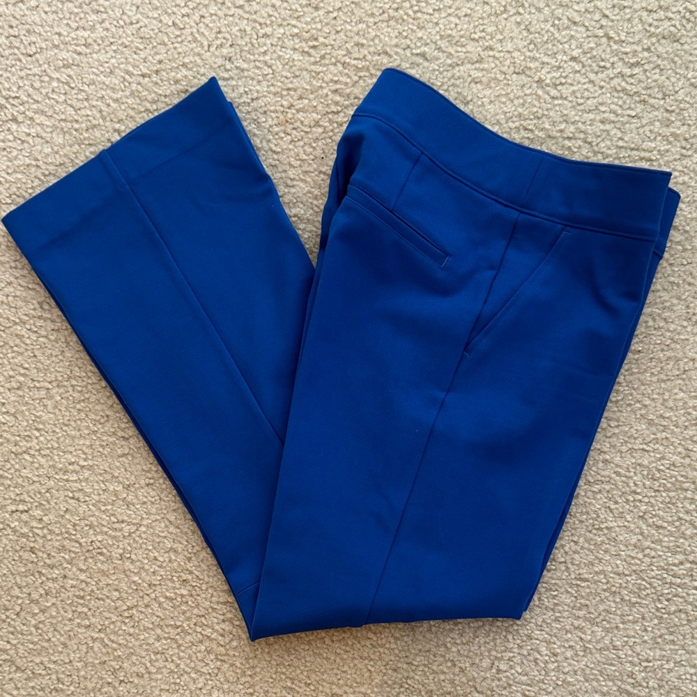 Spanx Smoothing Cropped Ponte Kick flare pant in Vibrant Blue- worn once